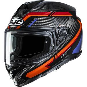 Integralhelm HJC F72 Carbon Kairo MC8 schwarz-orange-rot-lila