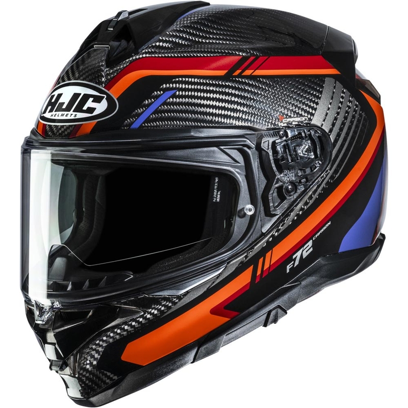 Integralhelm HJC F72 Carbon Kairo MC8 schwarz-orange-rot-lila
