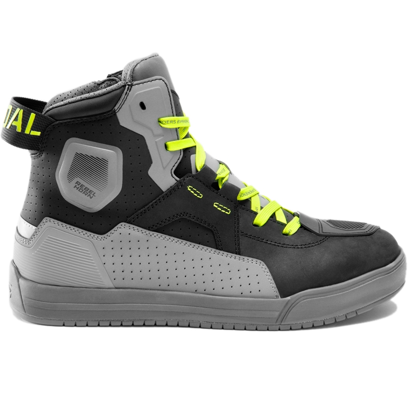 Rebelhorn Vandal II Motorradstiefel schwarz-grau-fluoreszierend gelb