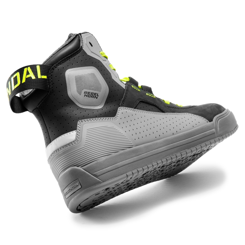 Rebelhorn Vandal II Motorradstiefel schwarz-grau-fluoreszierend gelb