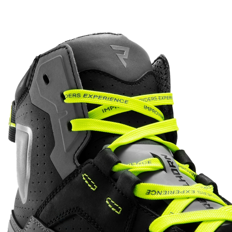 Rebelhorn Vandal II Motorradstiefel schwarz-grau-fluoreszierend gelb