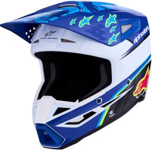 Alpinestars S-M3 Falcon Kinder-Motocrosshelm blau-weiß-schwarz