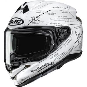 HJC F72 Odyssea MC10 Integralhelm für Motorräder, weiß-schwarz