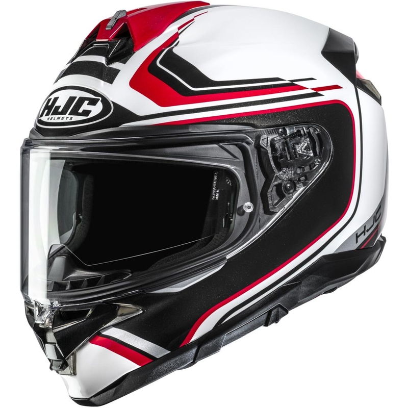 Integralhelm HJC F72 Oflo MC1 weiß-schwarz-rot