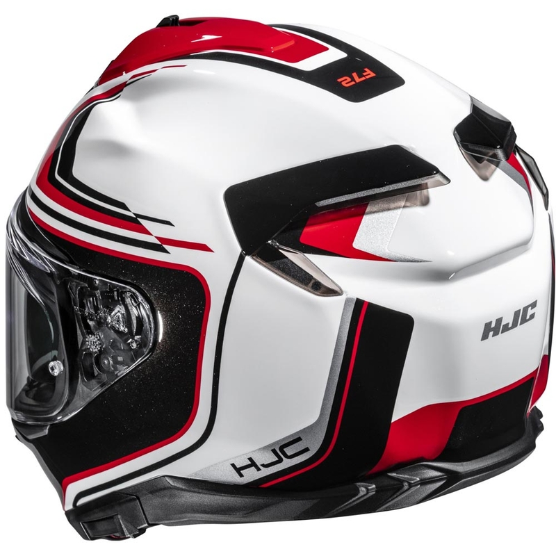 Integralhelm HJC F72 Oflo MC1 weiß-schwarz-rot