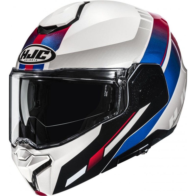Klappbarer Motorradhelm HJC i101 Mira MC21 weiß-blau-rot