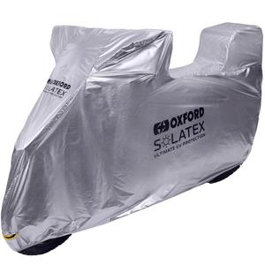 Motorradabdeckung mit Gepäckfach, Oxford Solatex silber
