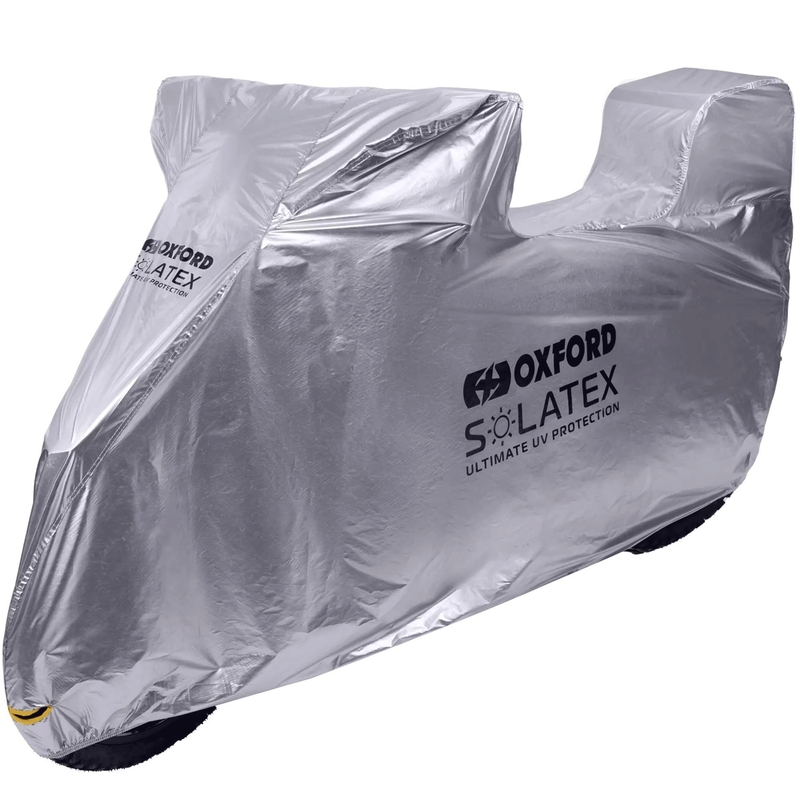Motorradabdeckung mit Gepäckfach, Oxford Solatex silber
