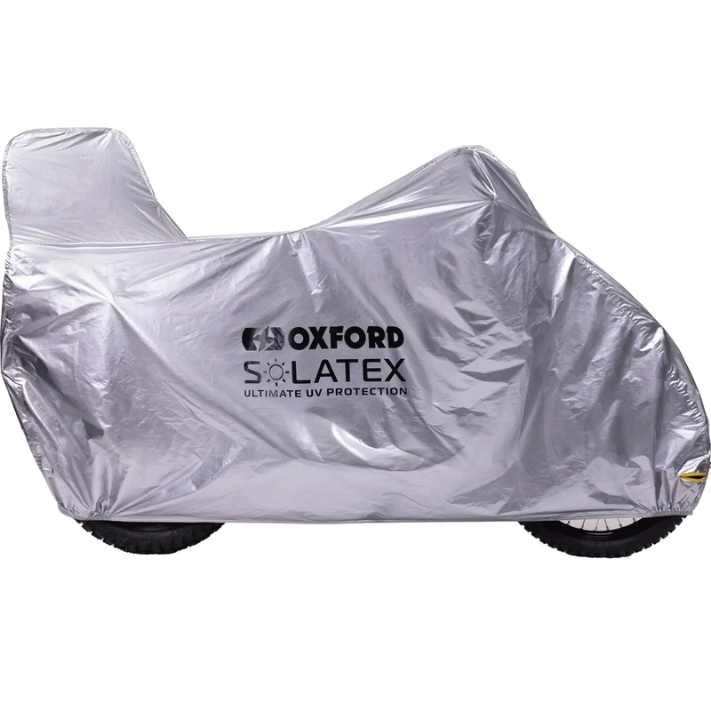 Motorradabdeckung mit Gepäckfach, Oxford Solatex silber