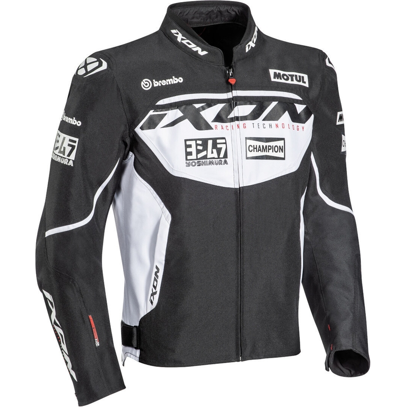 Motorradjacke IXON Matrix Evo schwarz und weiß Ausverkauf