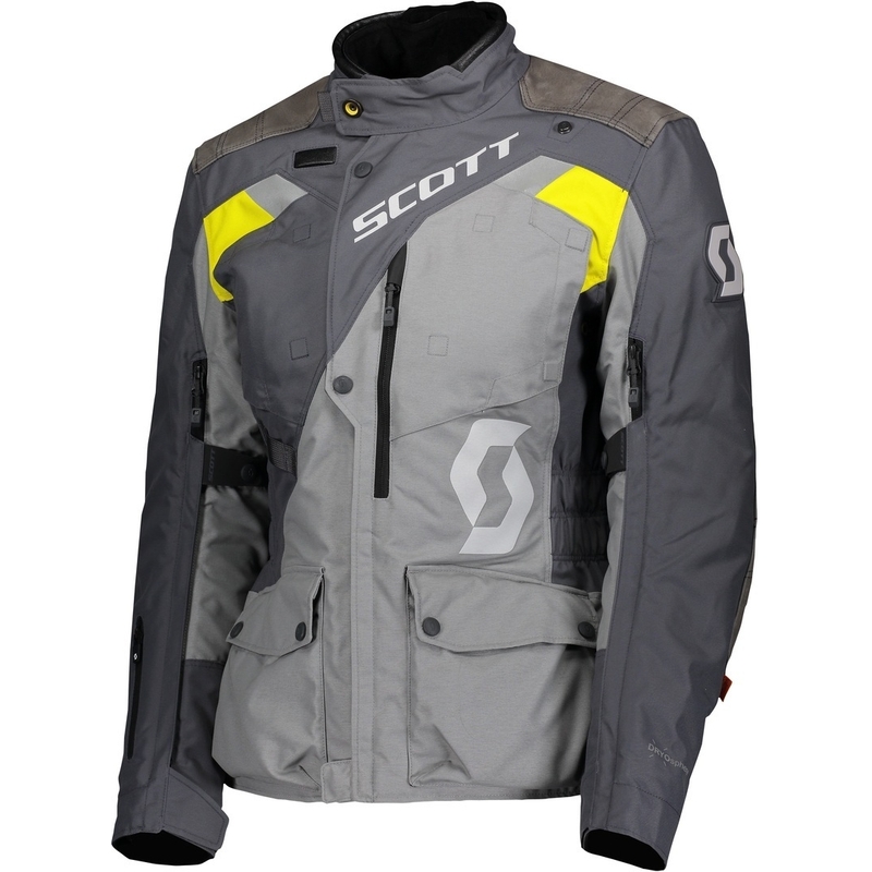 Damen Motorradjacke SCOTT Dualraid Dryo grau-gelb