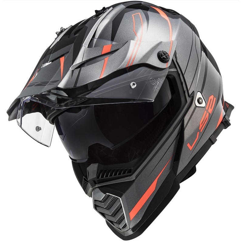 Endurohelm LS2 MX436 Pioneer EVO Knight titan-orange