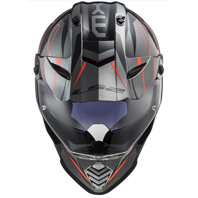 Endurohelm LS2 MX436 Pioneer EVO Knight titan-orange