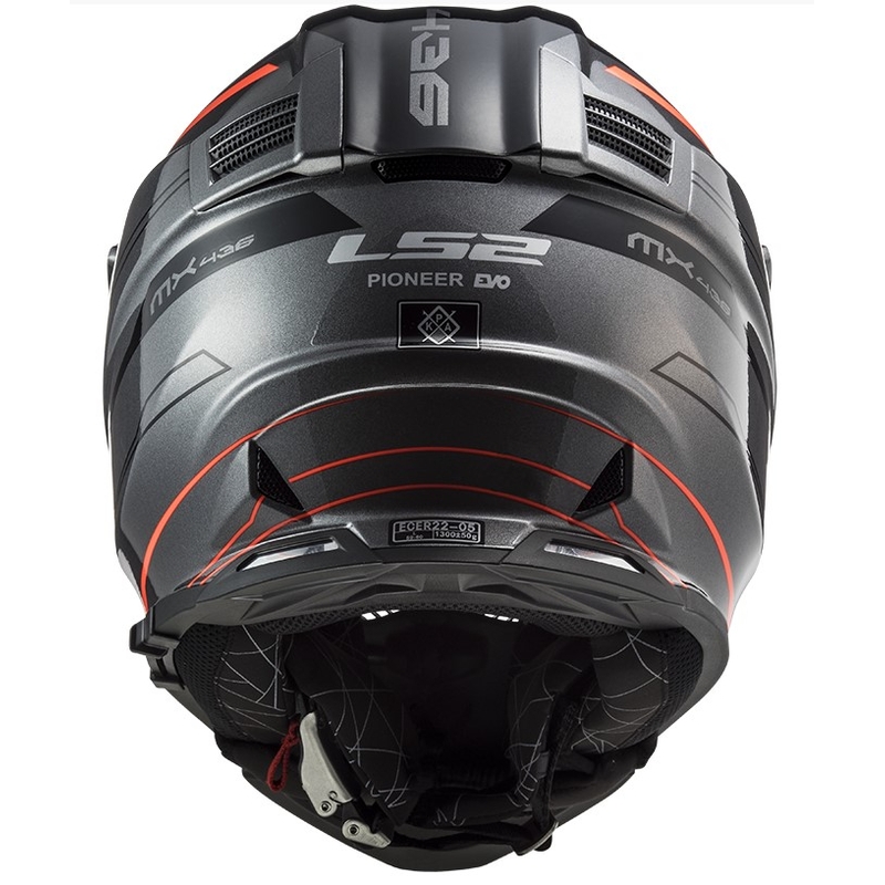 Endurohelm LS2 MX436 Pioneer EVO Knight titan-orange