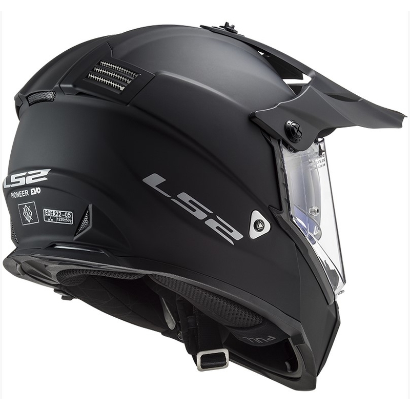 Enduro-Helm LS2 MX436 Pioneer EVO schwarz-matt