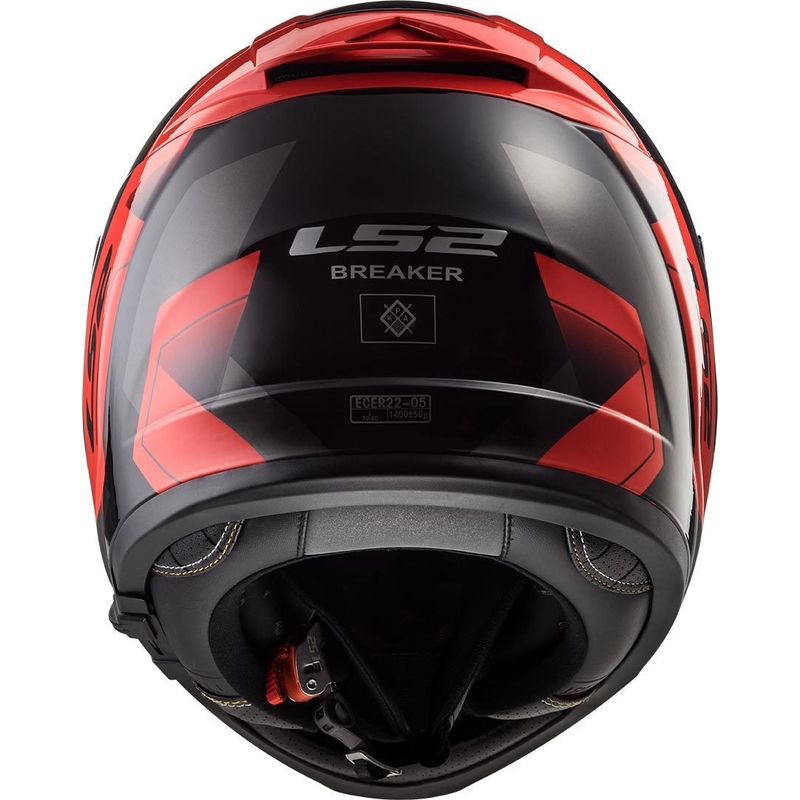 LS2 FF390 Breaker Physics schwarz und rot Integral Motorradhelm
