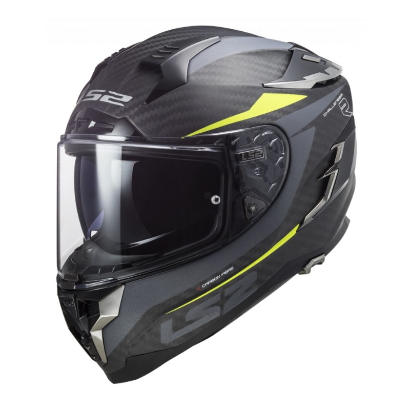 Integral Motorradhelm LS2 FF327 Challenger C Drone Schwarz-Fluo Gelb Ausverkauf
