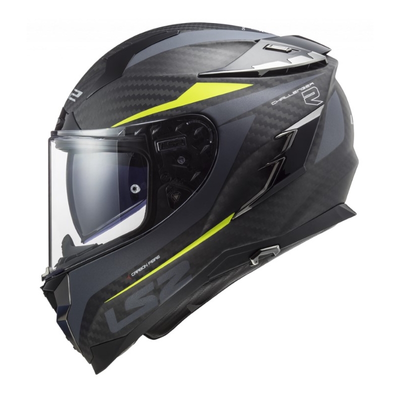 Integral Motorradhelm LS2 FF327 Challenger C Drone Schwarz-Fluo Gelb Ausverkauf