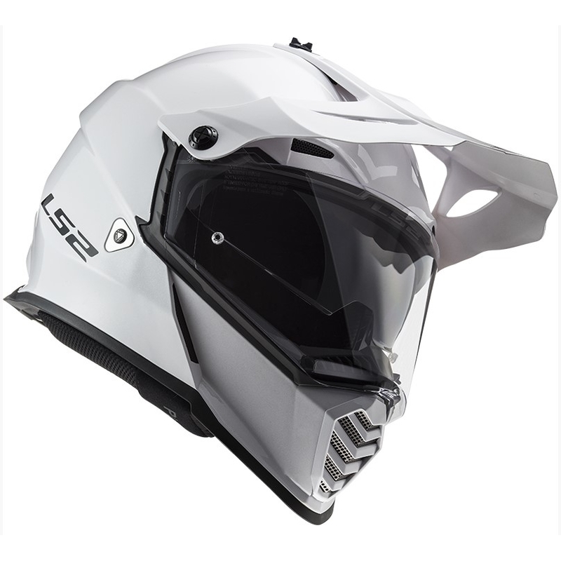 Enduro-Helm LS2 MX436 Pionier EVO Solid White