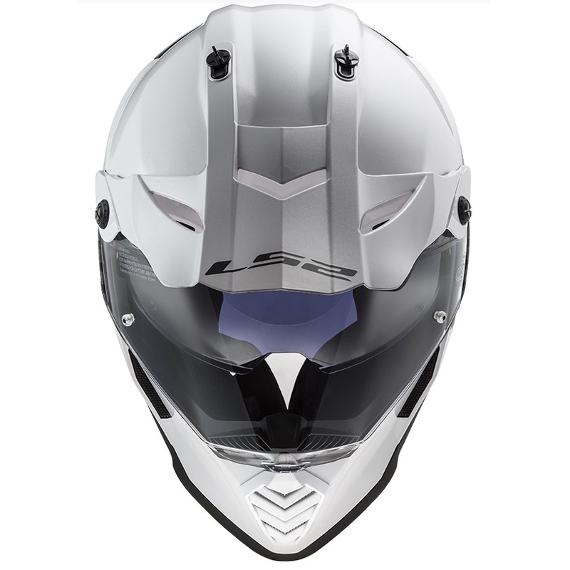 Enduro-Helm LS2 MX436 Pionier EVO Solid White