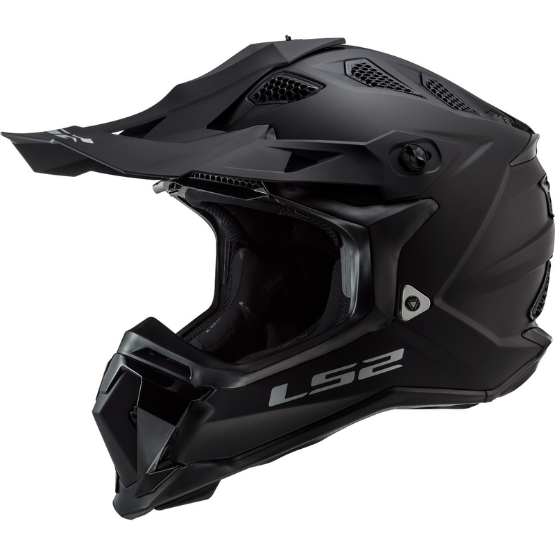Motocross Helm LS2 MX470 Subverter Noir schwarz matt Motozem