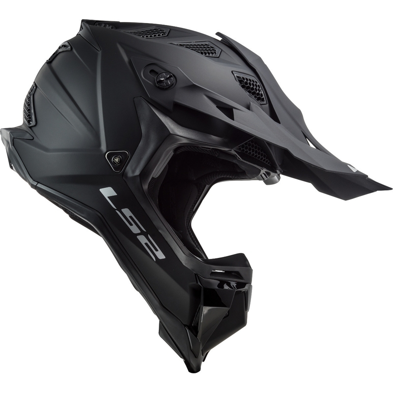 Motocross Helm LS2 MX470 Subverter Noir schwarz matt