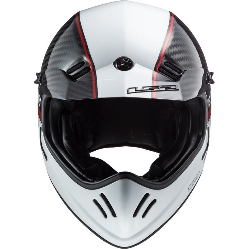 Motocross Helm LS2 MX471 Xtra Yard weiß-schwarz-rot