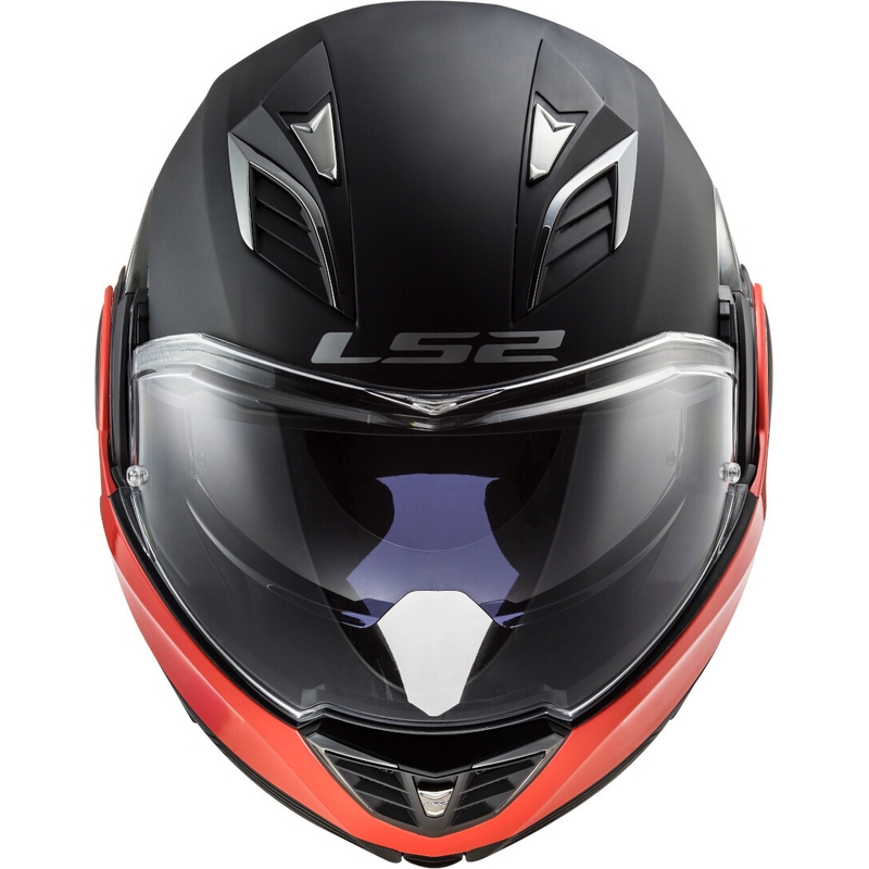LS2 FF900 Valiant II Hammer schwarz und rot flip-up Motorradhelm Ausverkauf