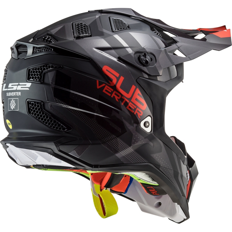 Motocross Helm LS2 MX470 Subverter Troop schwarz-rot
