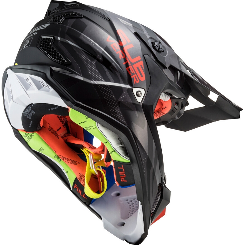 Motocross Helm LS2 MX470 Subverter Troop schwarz-rot