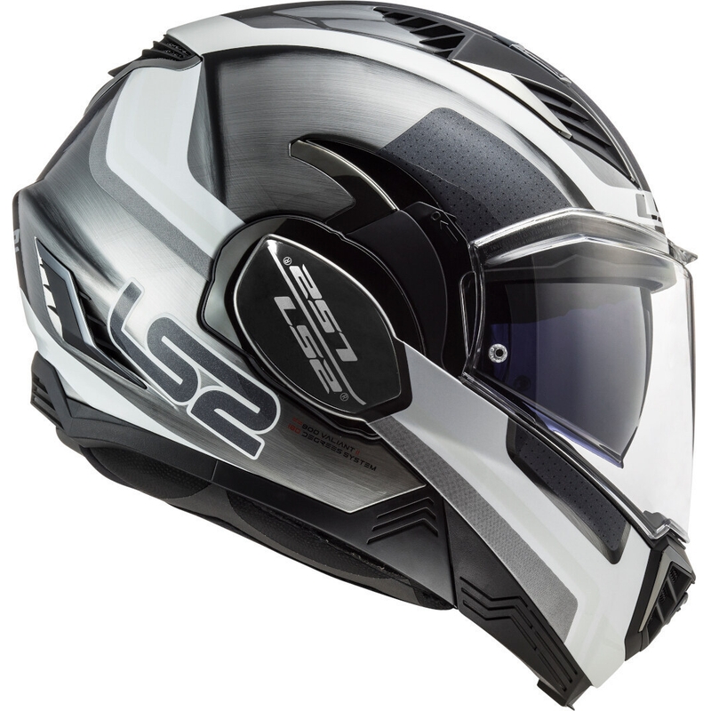 Klapphelm LS2 FF900 Valiant II Orbit Jeans schwarz-silber-weiß