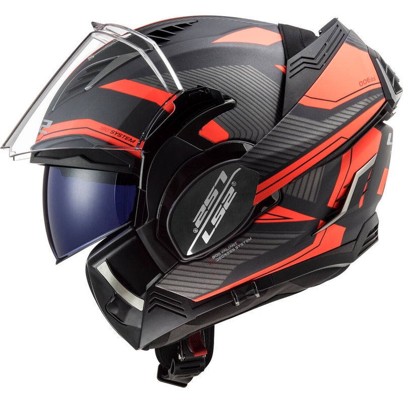 Klappbarer Motorradhelm LS2 FF900 Valiant II Revo titan-fluo orange