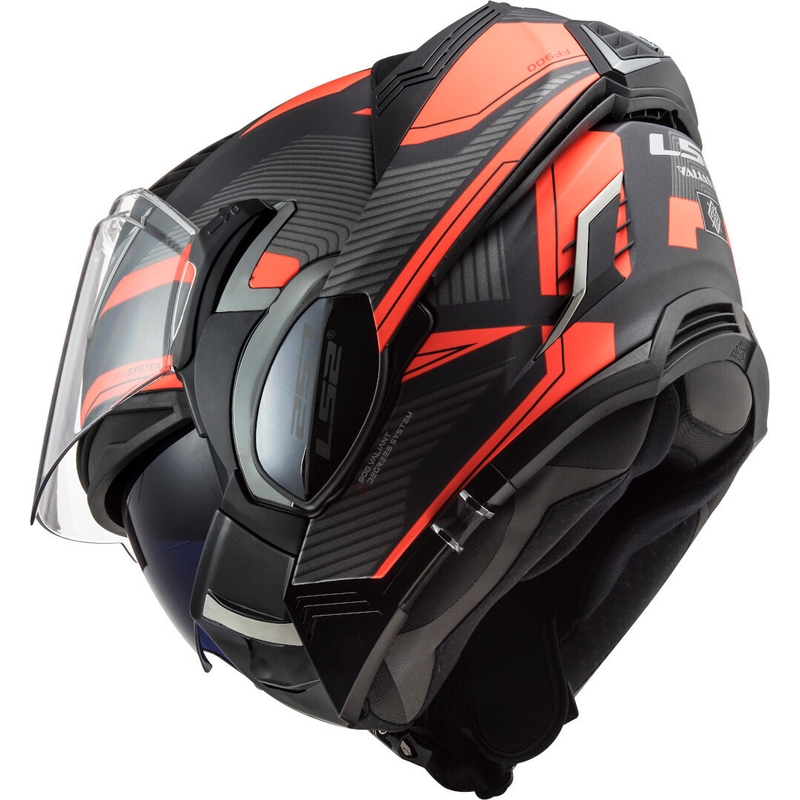 Klappbarer Motorradhelm LS2 FF900 Valiant II Revo titan-fluo orange