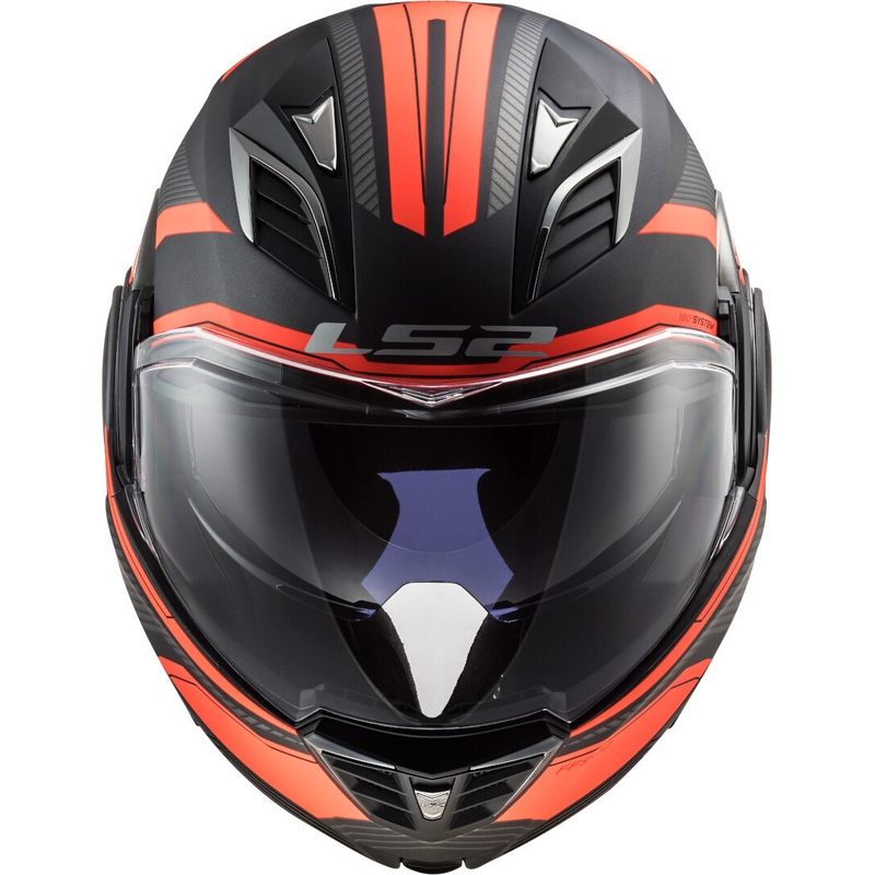 Klappbarer Motorradhelm LS2 FF900 Valiant II Revo titan-fluo orange