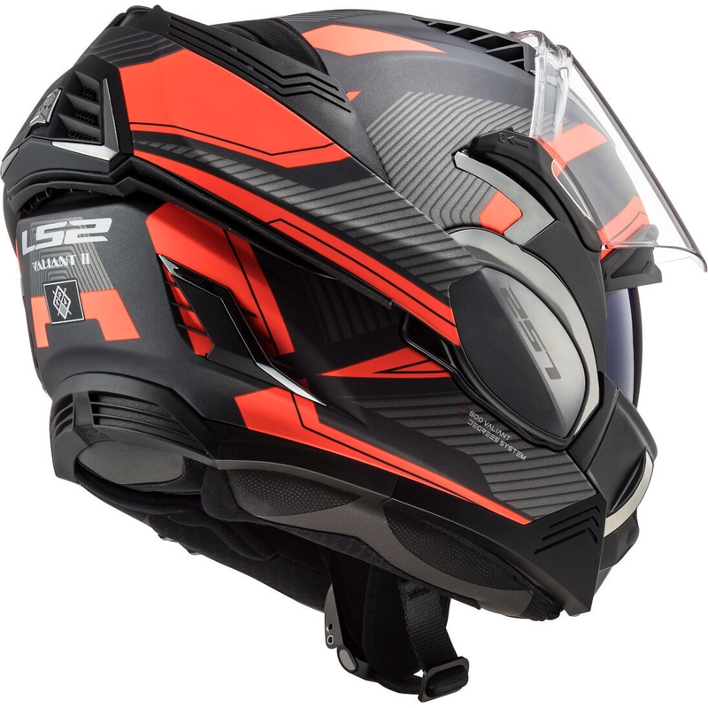 Klappbarer Motorradhelm LS2 FF900 Valiant II Revo titan-fluo orange