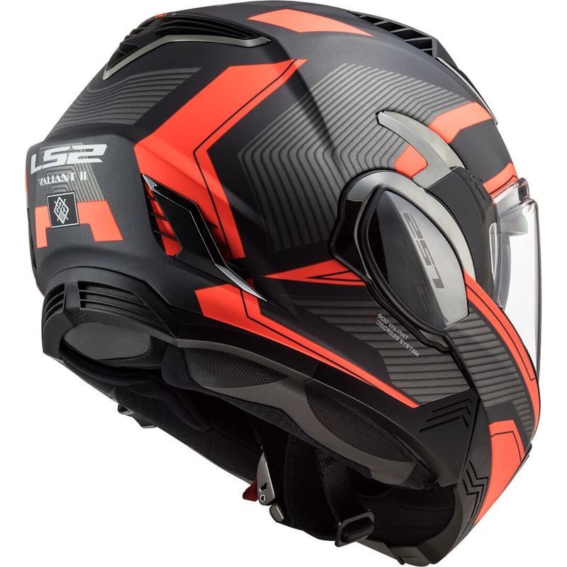 Klappbarer Motorradhelm LS2 FF900 Valiant II Revo titan-fluo orange