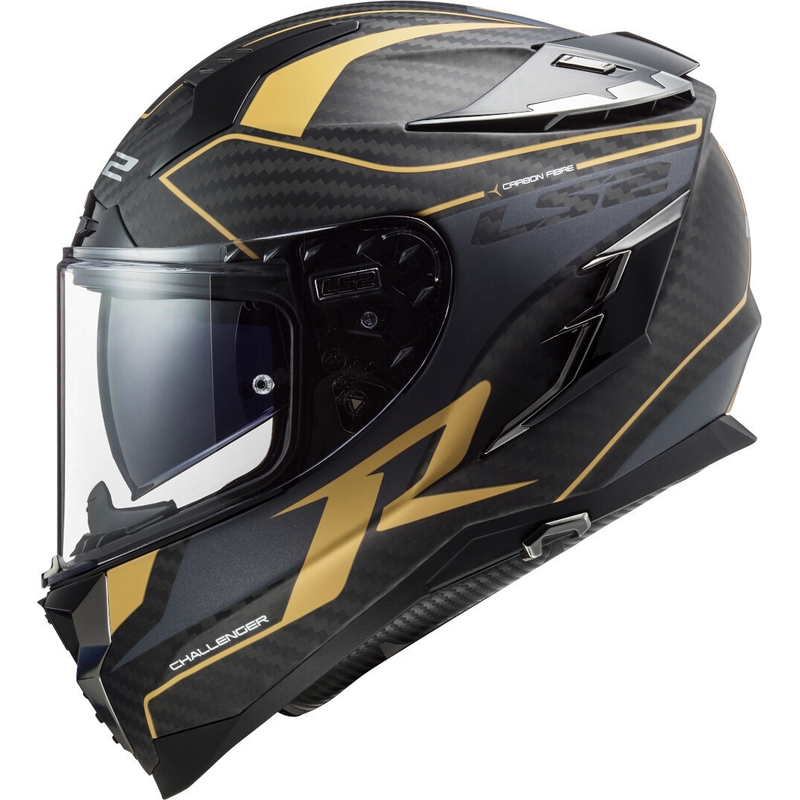 Integral Motorradhelm LS2 FF327 Challenger C Grid schwarz-gold Ausverkauf