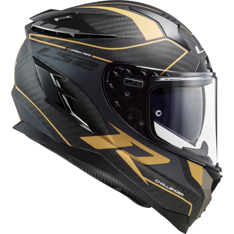 Integral Motorradhelm LS2 FF327 Challenger C Grid schwarz-gold Ausverkauf