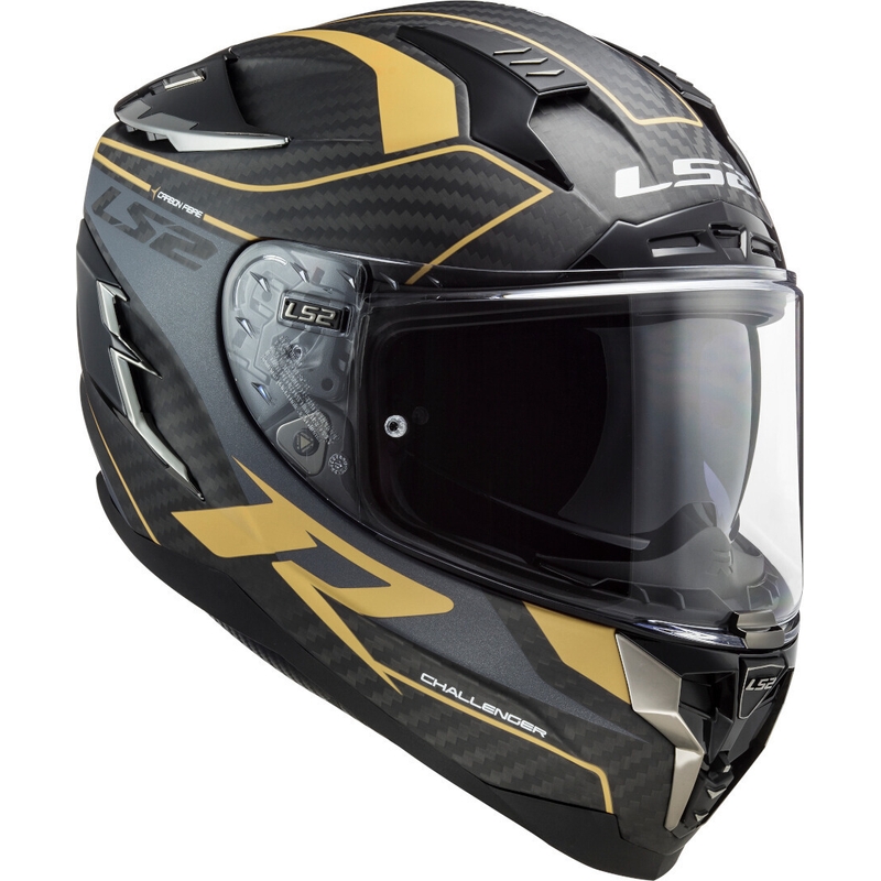 Integral Motorradhelm LS2 FF327 Challenger C Grid schwarz-gold Ausverkauf