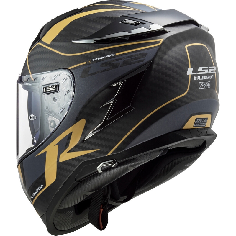 Integral Motorradhelm LS2 FF327 Challenger C Grid schwarz-gold Ausverkauf