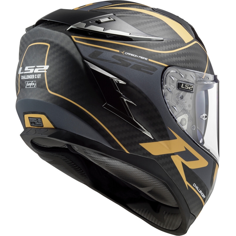 Integral Motorradhelm LS2 FF327 Challenger C Grid schwarz-gold Ausverkauf