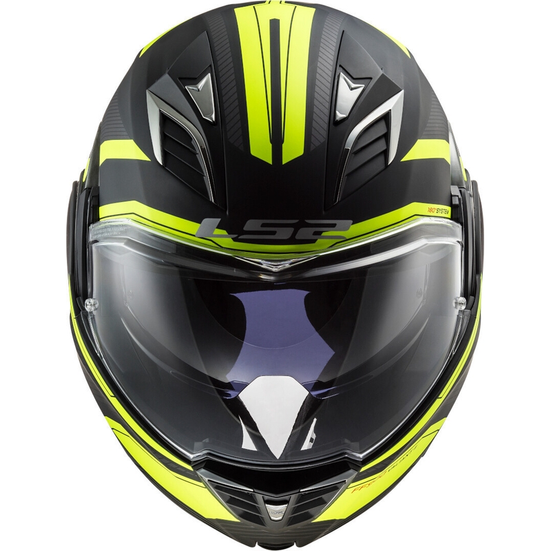 LS2 FF900 Valiant II Revo schwarz-fluo gelb klappbarer Motorradhelm