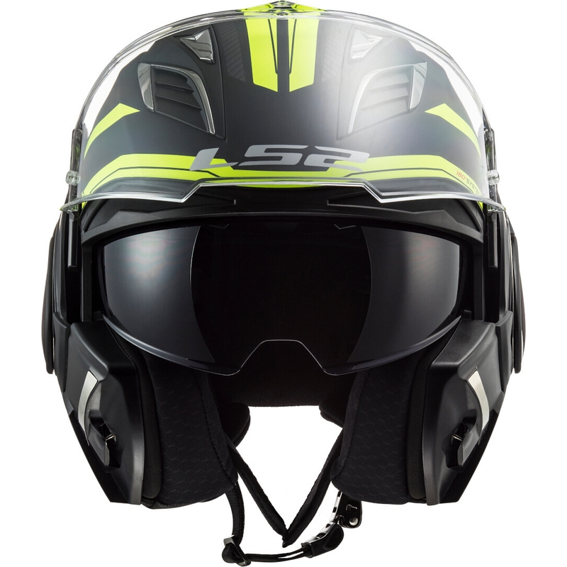 LS2 FF900 Valiant II Revo schwarz-fluo gelb klappbarer Motorradhelm