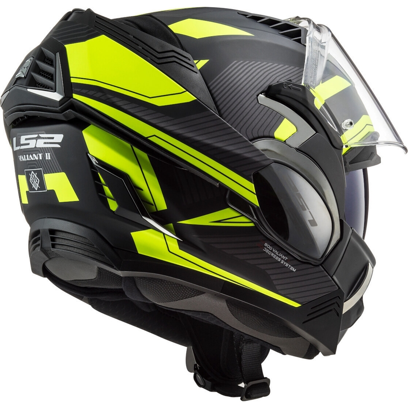 LS2 FF900 Valiant II Revo schwarz-fluo gelb klappbarer Motorradhelm