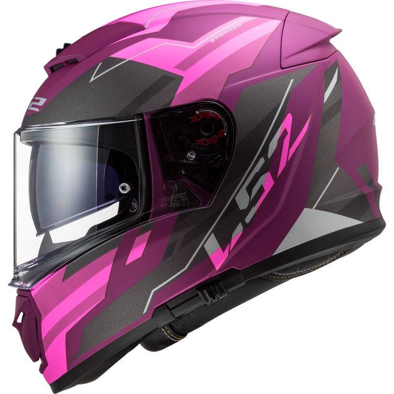 LS2 FF390 Breaker Beta Integral Motorradhelm schwarz und lila