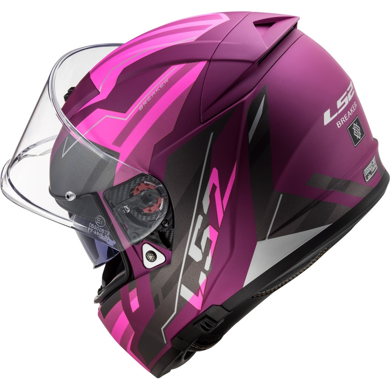 LS2 FF390 Breaker Beta Integral Motorradhelm schwarz und lila