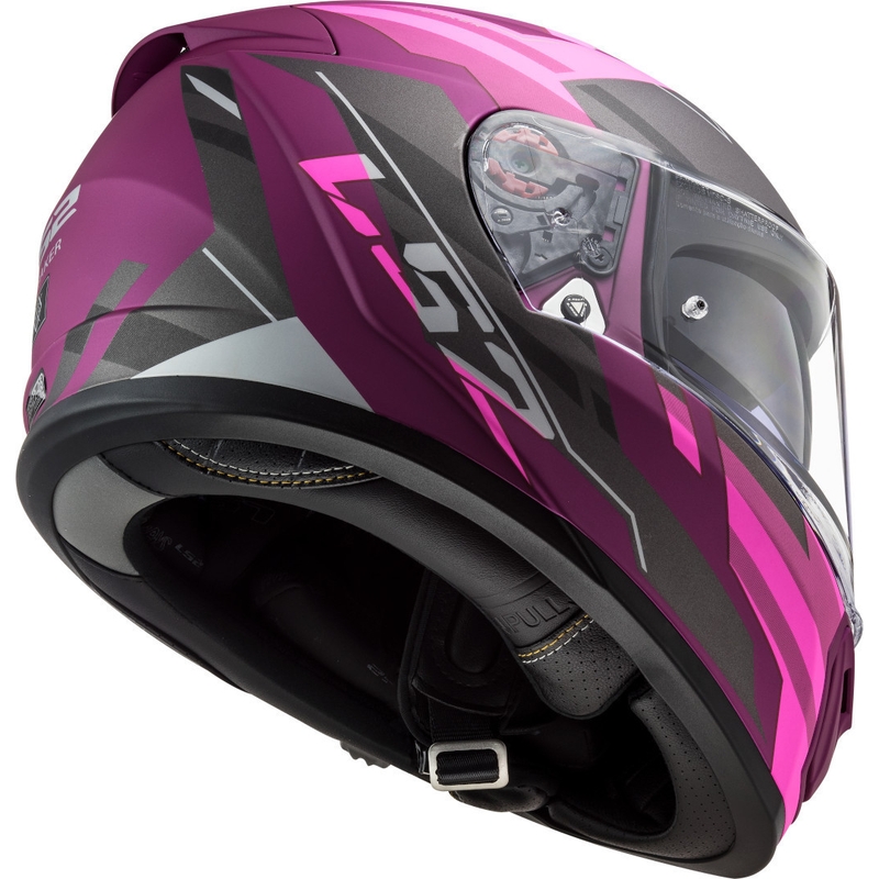 LS2 FF390 Breaker Beta Integral Motorradhelm schwarz und lila
