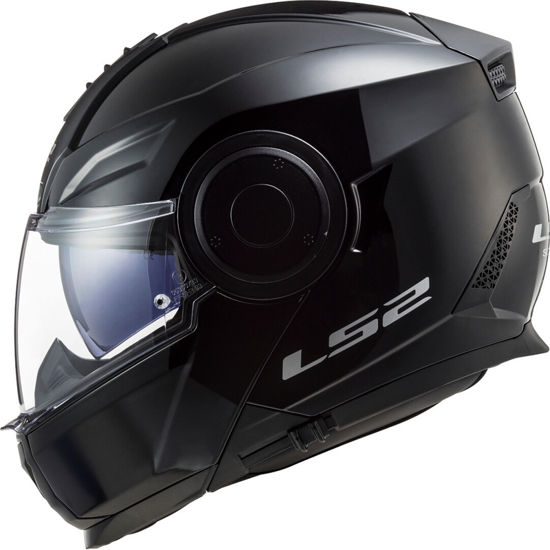 LS2 FF902 Scope Solid Black Gloss Flip-up Motorradhelm