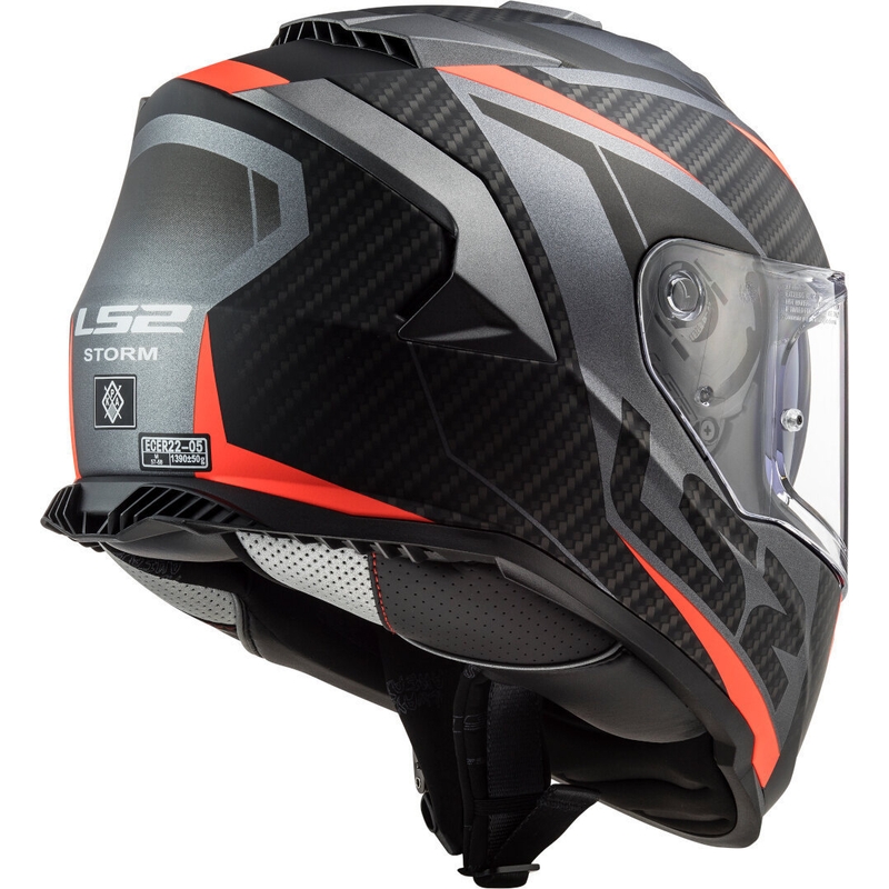 LS2 FF800 Storm Racer Titan-Fluo Orange Integral Motorradhelm