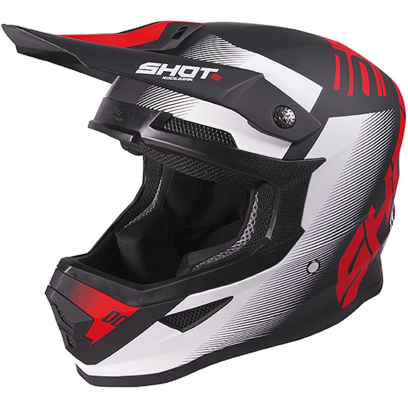 Motokrosová přilba Shot Furious Trust černo-bílo-červená (KOPIE)